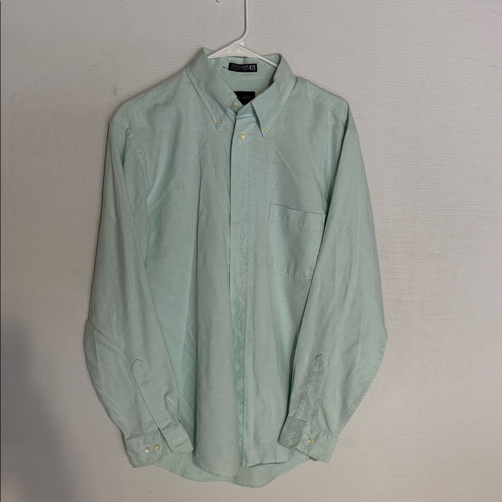 Mint Green Casual Button-Down Shirt